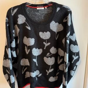 Scotch & Soda Black and silver Floral Women's Sweater